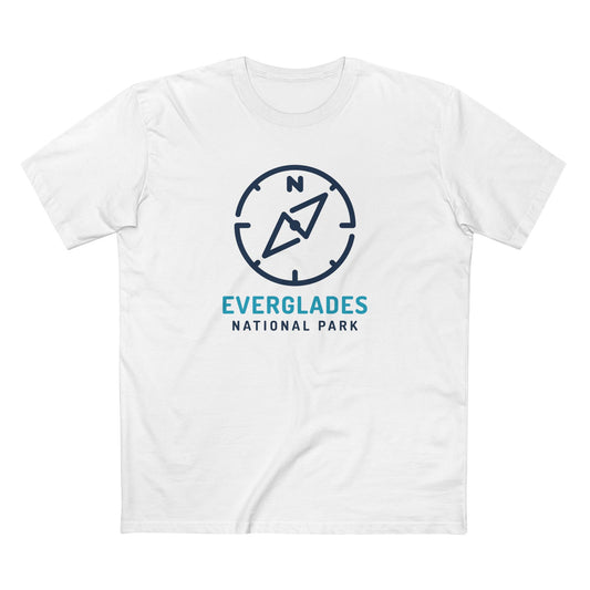 Everglades National Park T-Shirt Compass Design in White