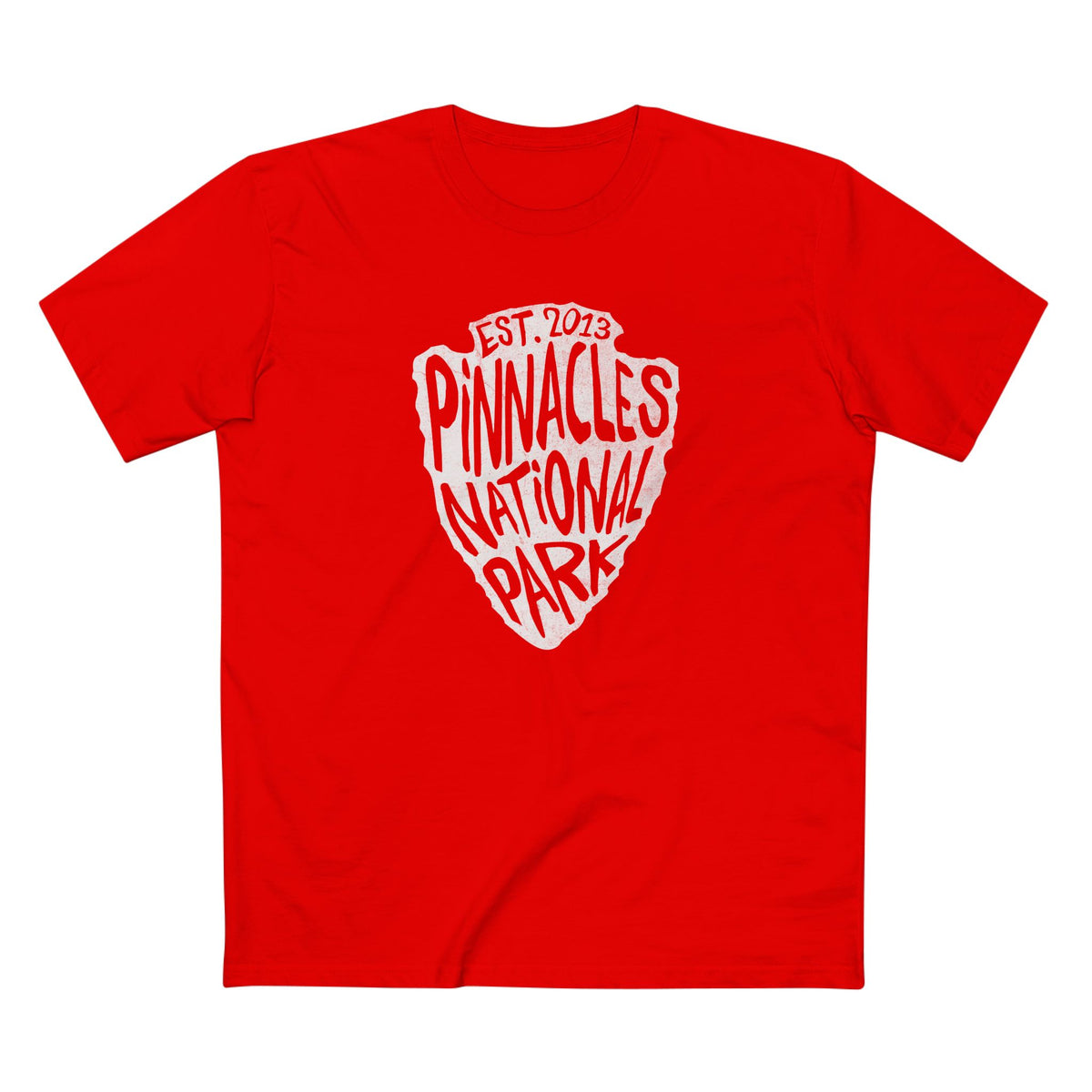 Pinnacles National Park T-Shirt - Arrowhead Design in Red