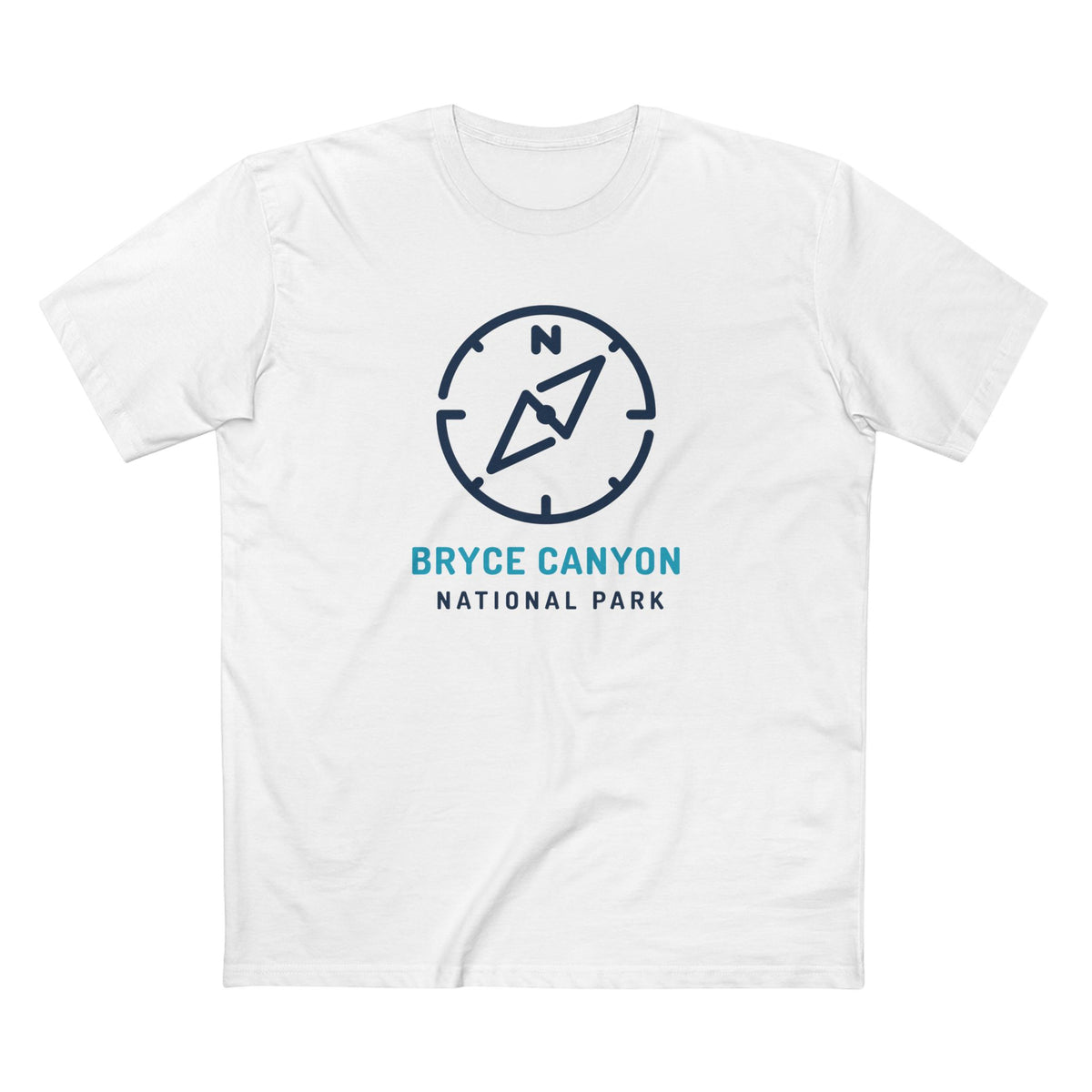 Bryce Canyon National Park T-Shirt Compass Design in White