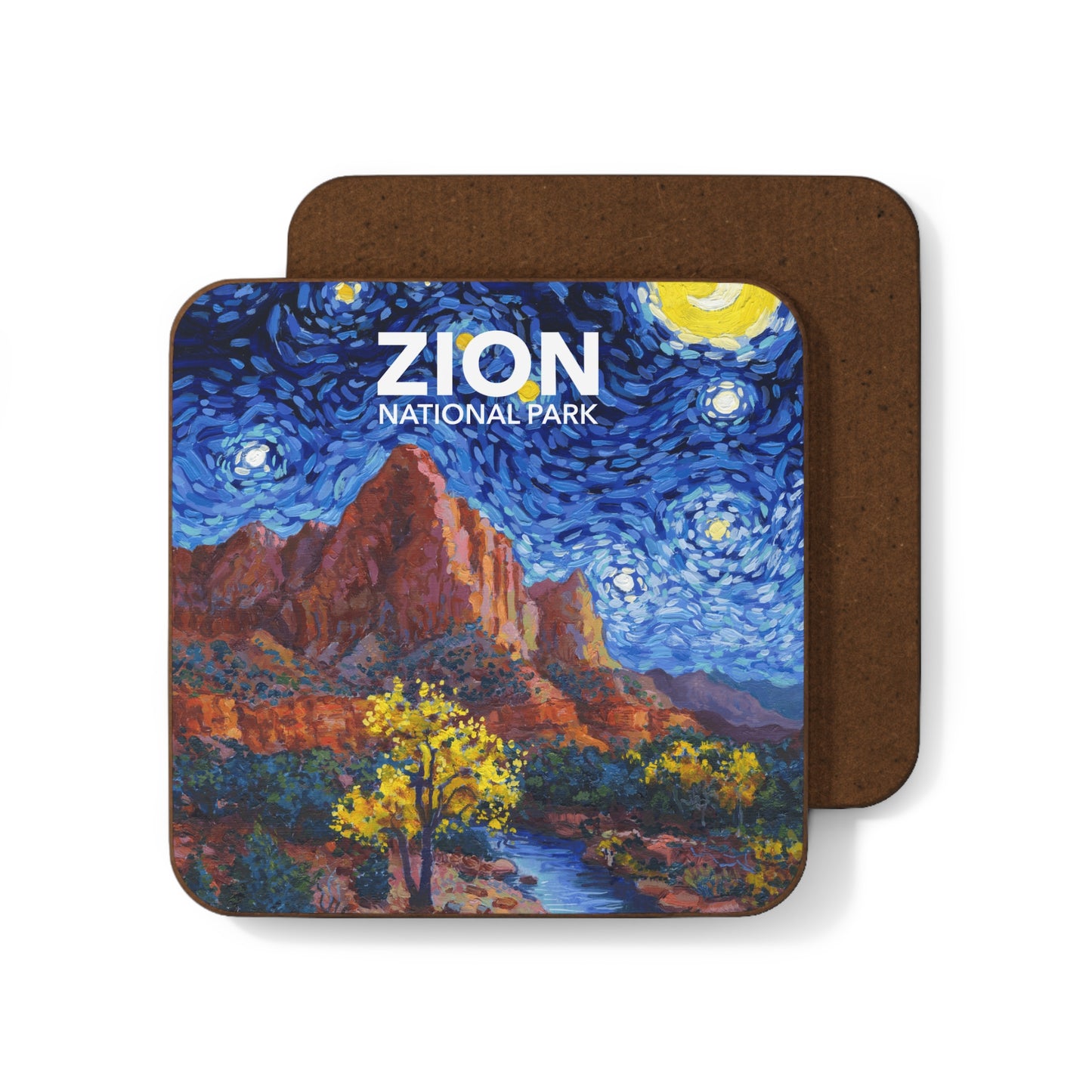 Zion National Park Coaster - The Starry Night