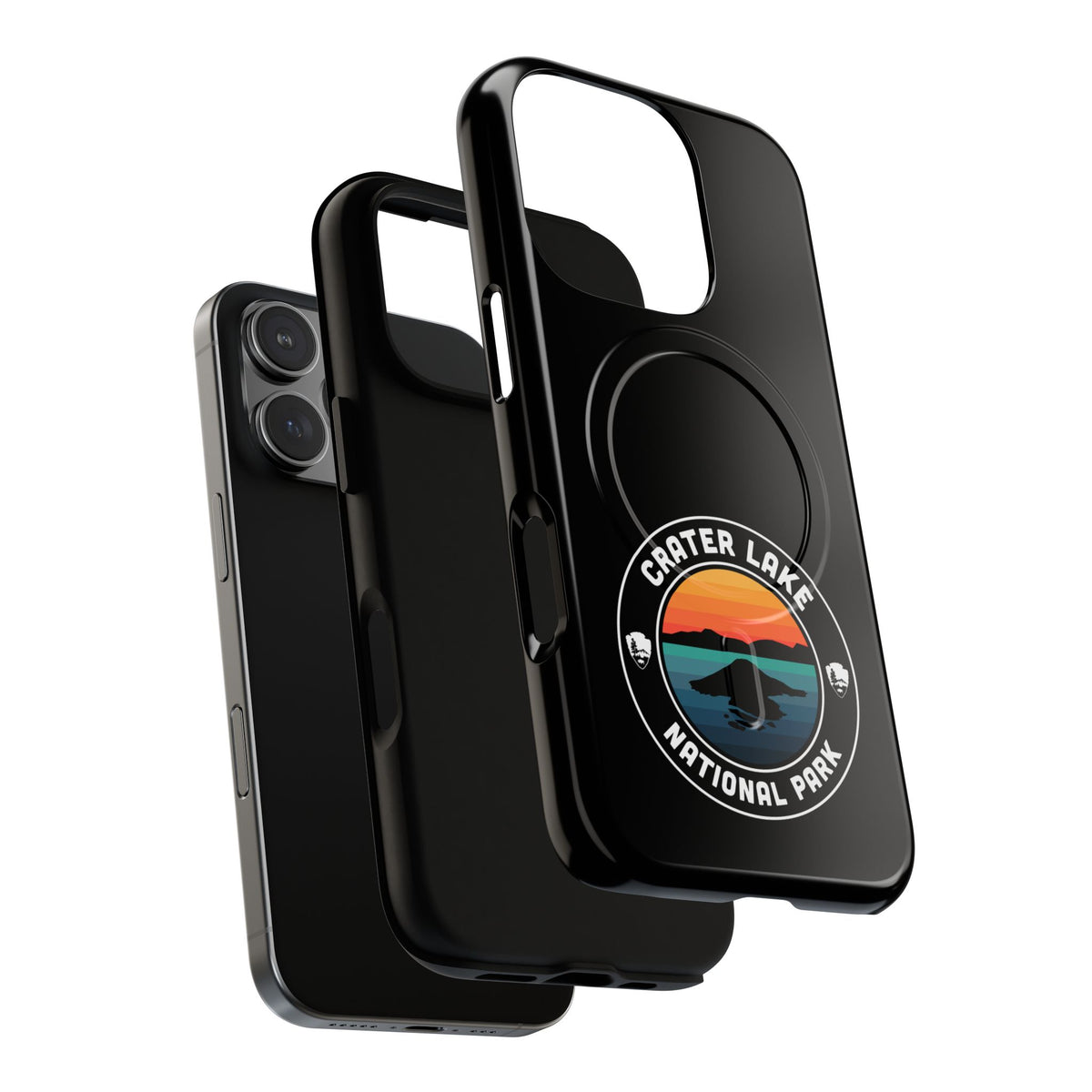 Crater Lake National Park iPhone Case with MagSafe - Round Emblem Design