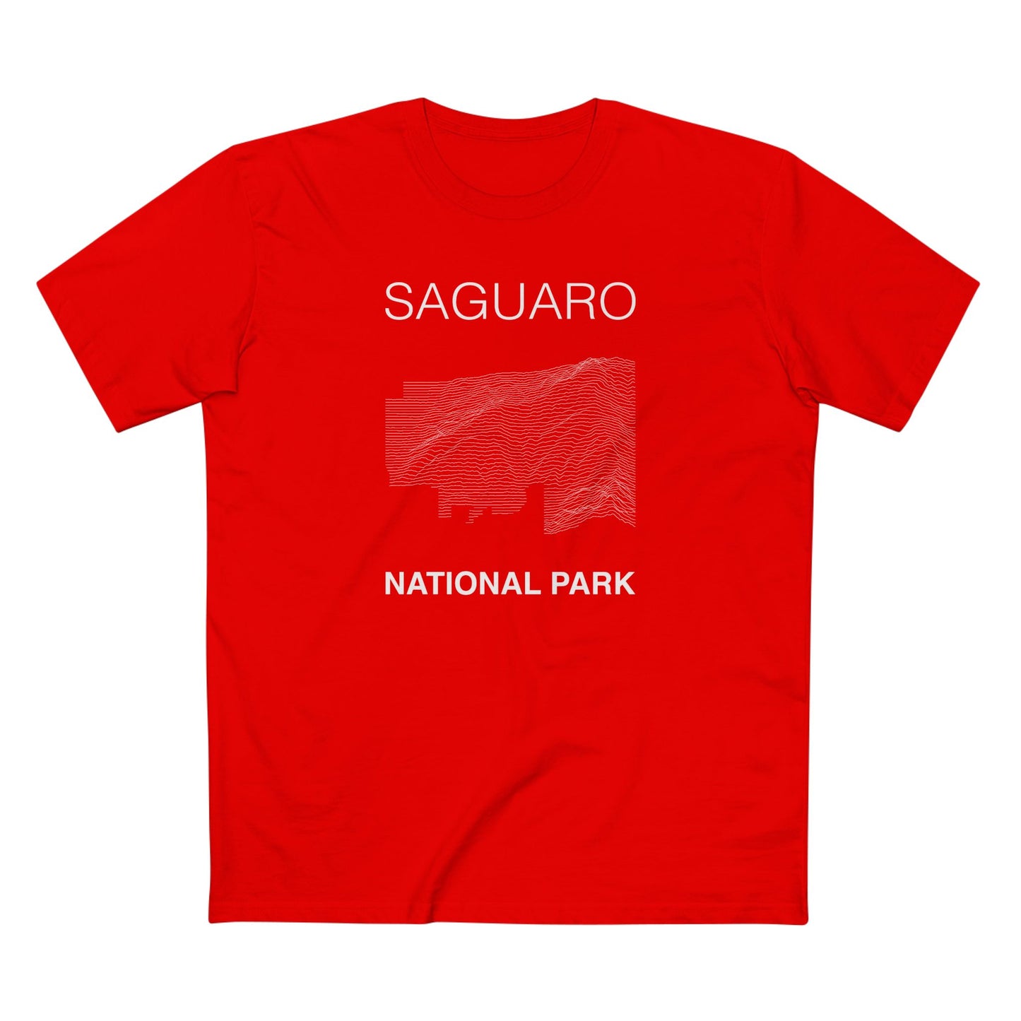 Saguaro National Park T-Shirt Lines in Red