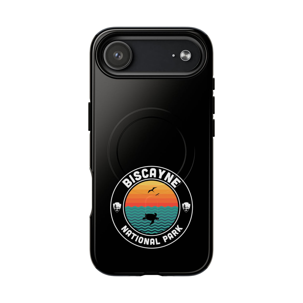 Biscayne National Park iPhone Case with MagSafe - Round Emblem Design
