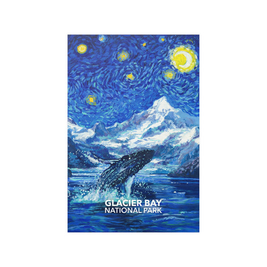 Glacier Bay National Park Poster - Starry Night