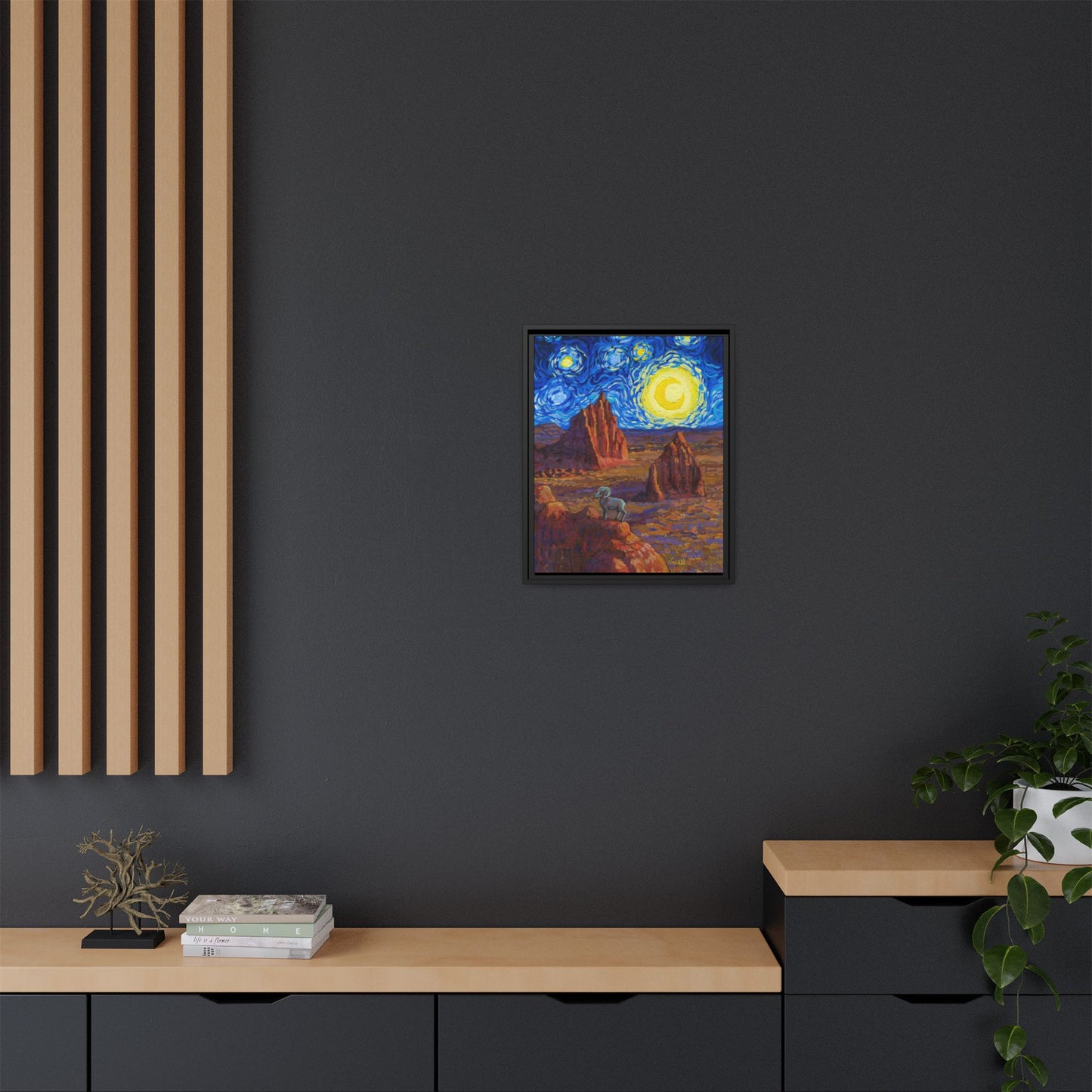 Capitol Reef National Park Framed Canvas - The Starry Night