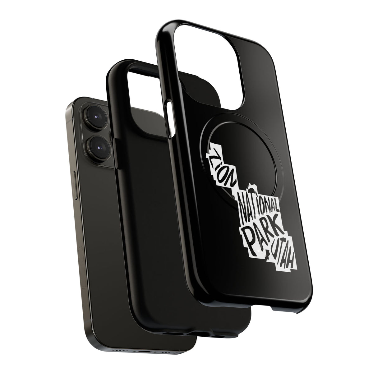 Zion National Park iPhone Case with MagSafe - Map Design
