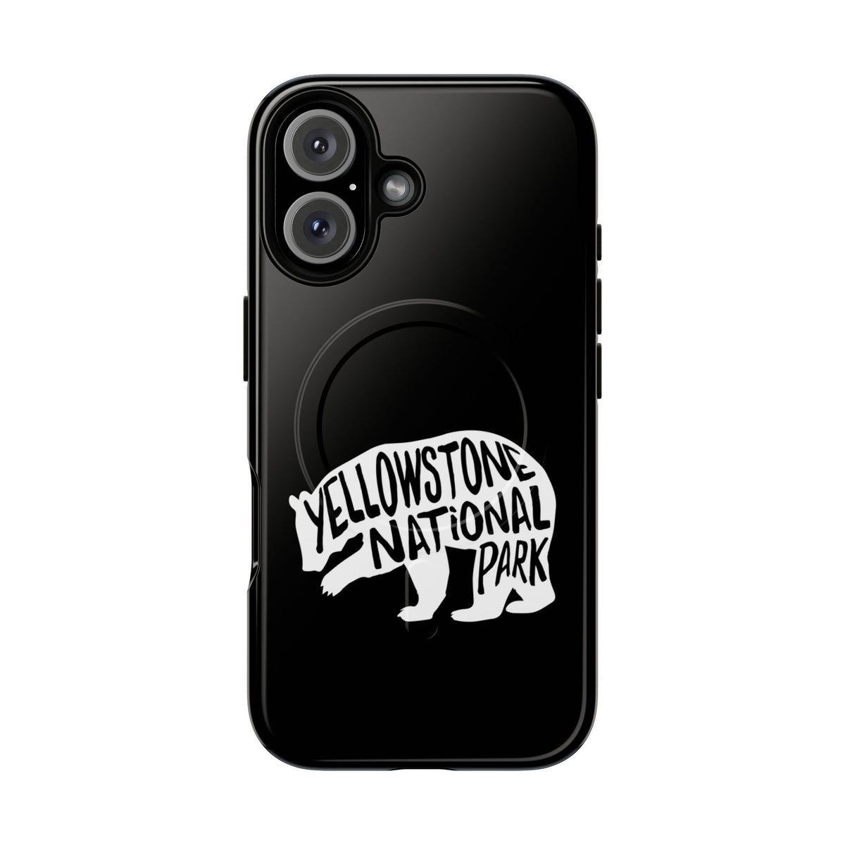 Yellowstone National Park iPhone Case with MagSafe - Grizzly Bear Design