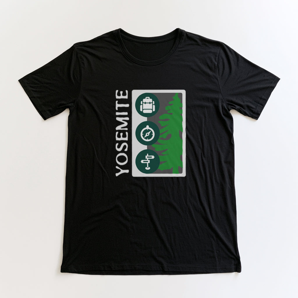 Yosemite National Park T-Shirt Tree Graphic in Black