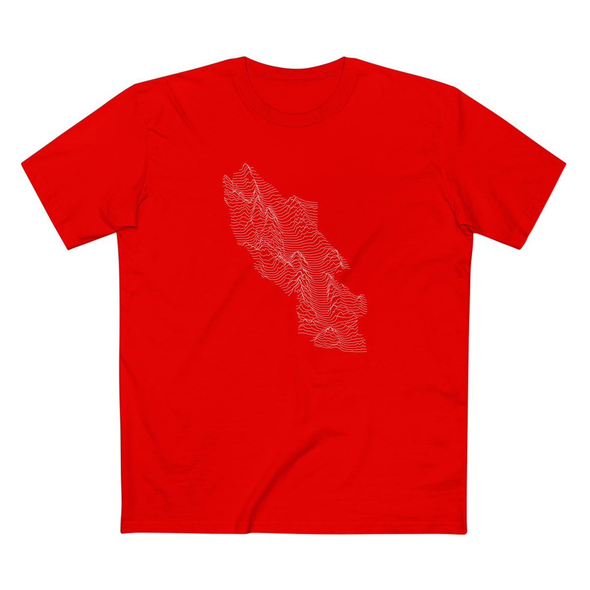 Death Valley National Park T-Shirt - Topographical Lines in Red