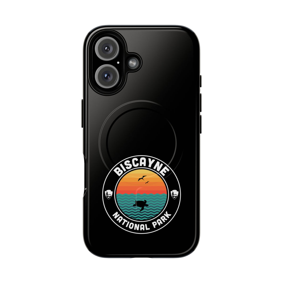 Biscayne National Park iPhone Case with MagSafe - Round Emblem Design