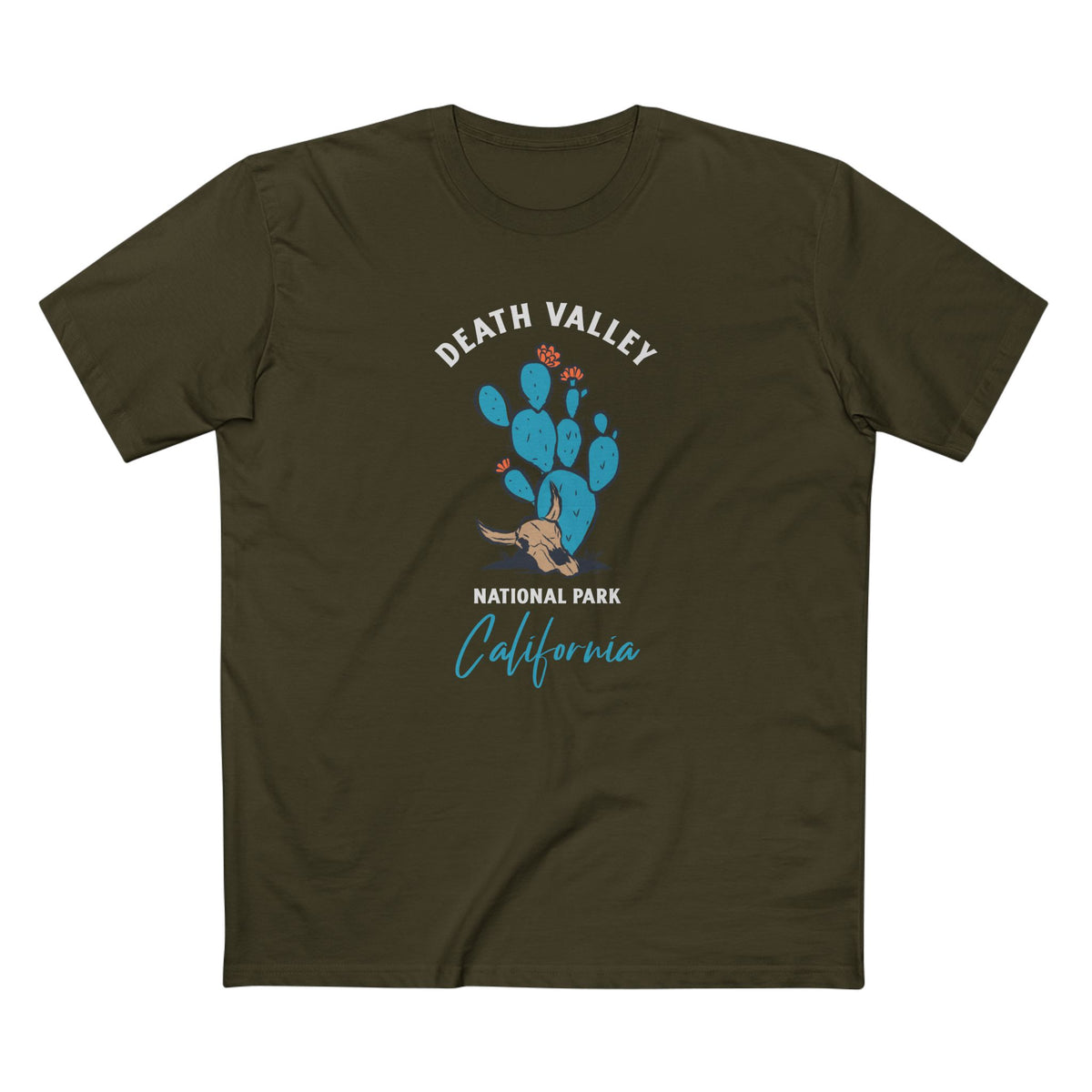 Death Valley National Park T-Shirt - Prickly Pear in Army