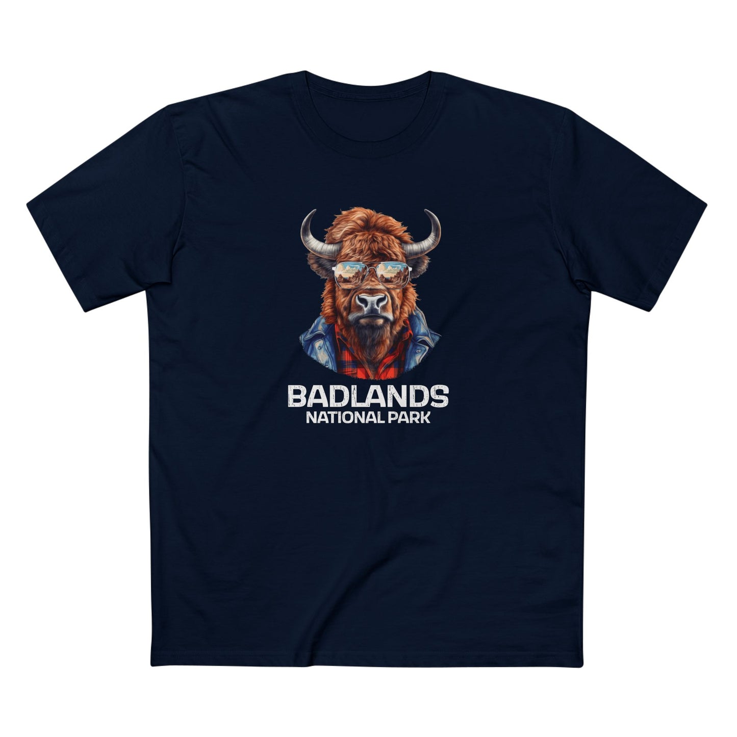 Badlands National Park T-Shirt - Bison in Navy