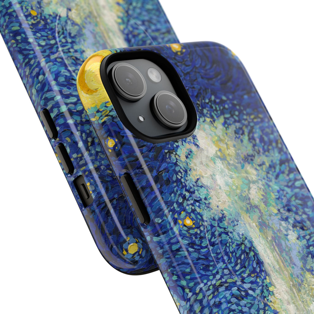 Yellowstone National Park iPhone Case with MagSafe - Old Faithful Starry Night