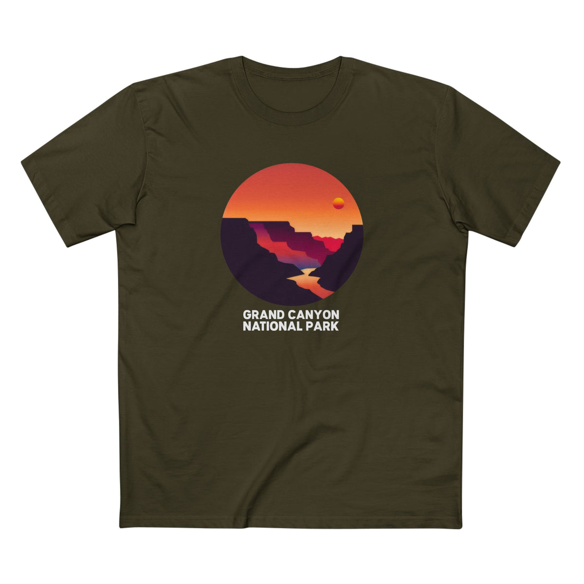 Grand Canyon National Park T-Shirt - Circular Logo in Army