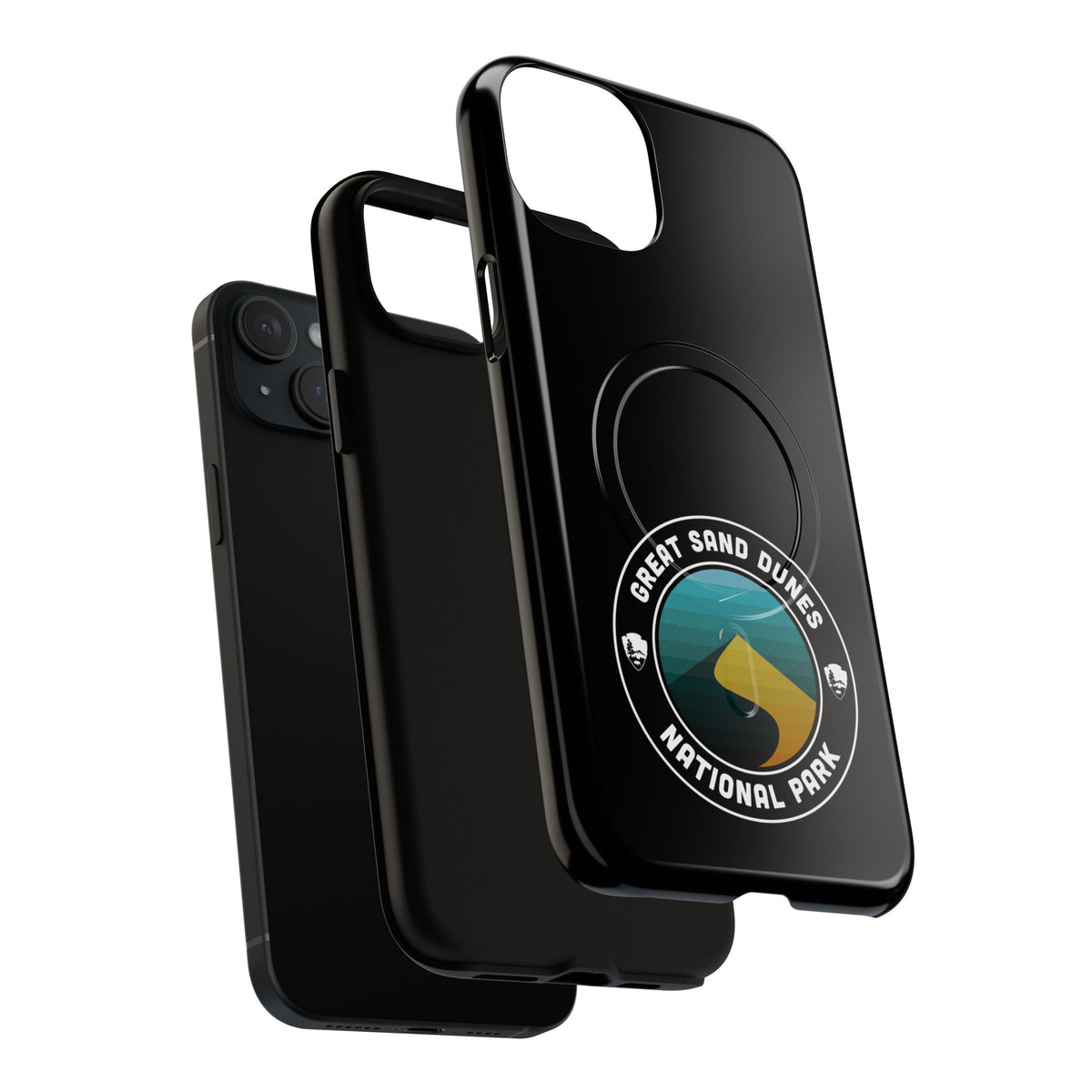 Great Sand Dunes National Park iPhone Case with MagSafe - Round Emblem Design