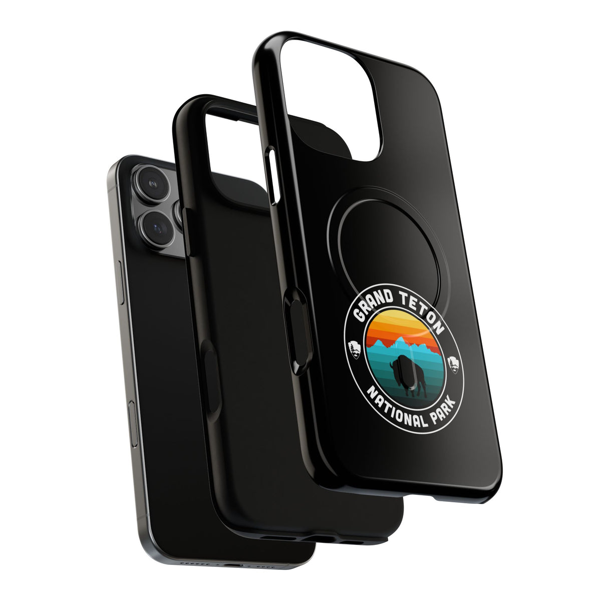 Grand Teton National Park iPhone Case with MagSafe - Round Emblem Design