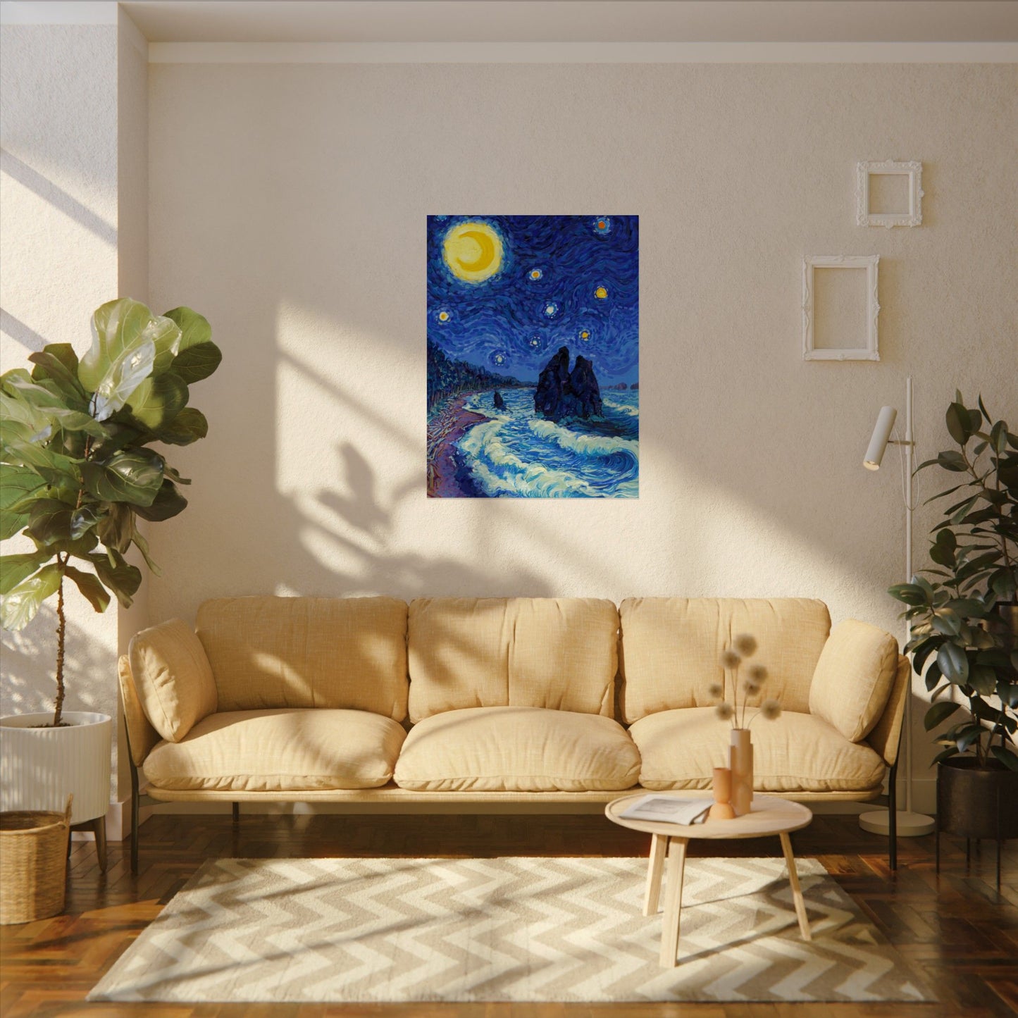 Olympic National Park Starry Night Poster - Premium Textured Paper