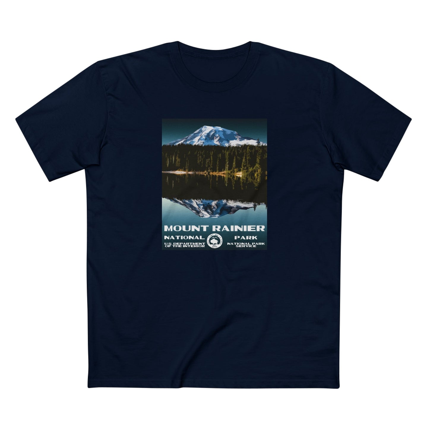 Mount Rainier National Park T-Shirt in Navy