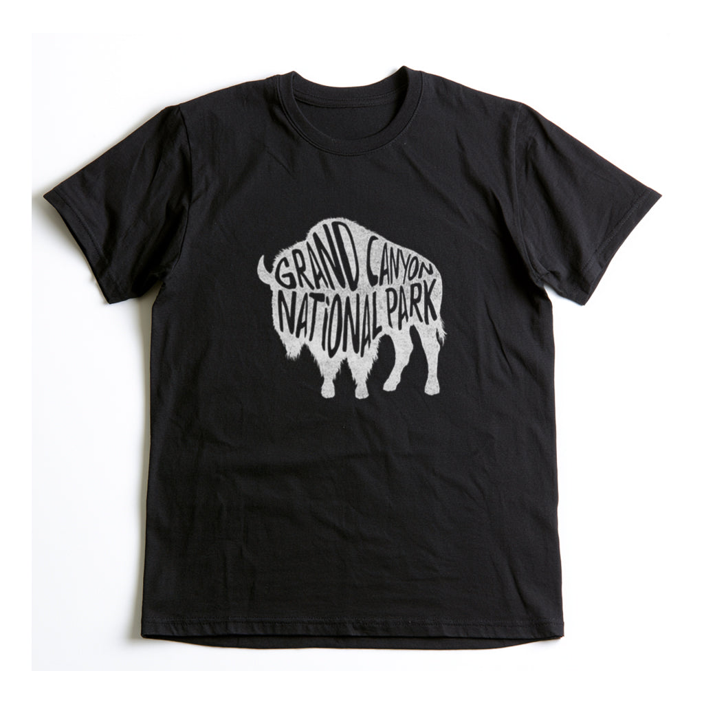 Grand Canyon National Park T-Shirt - Bison in Black