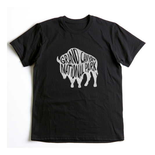 Grand Canyon National Park T-Shirt - Bison in Black