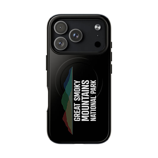 Great Smoky Mountains National Park iPhone case with MagSafe featuring histogram artwork.