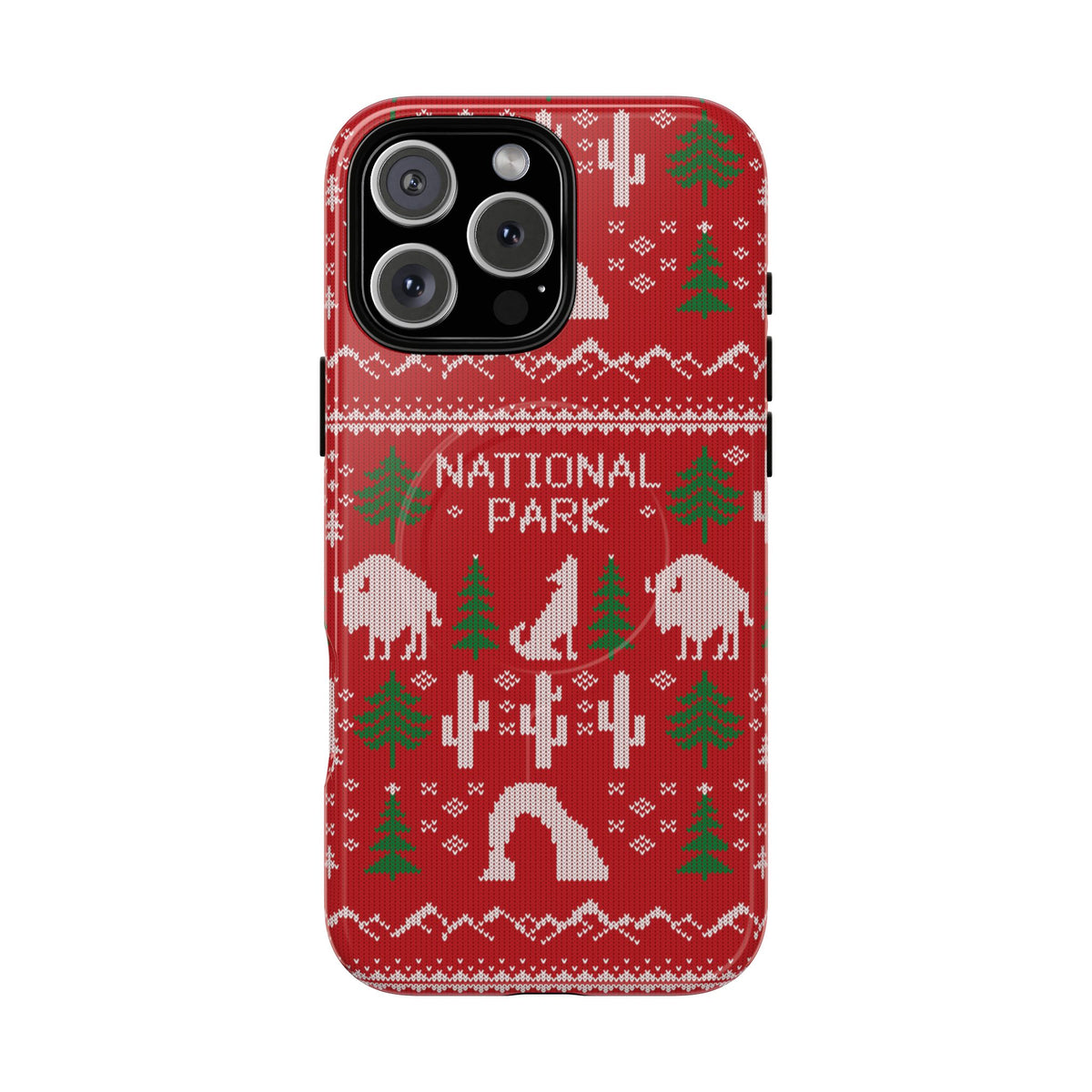 National Park iPhone Case with MagSafe - Fair Isle Pattern
