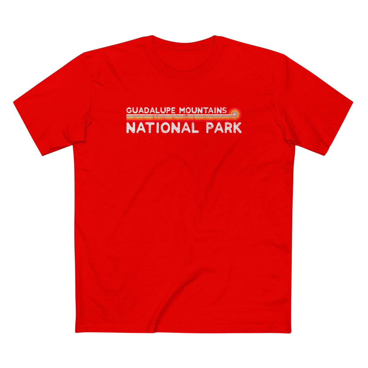 Guadalupe Mountains National Park T-Shirt - Vintage Stretched Sunrise in Red