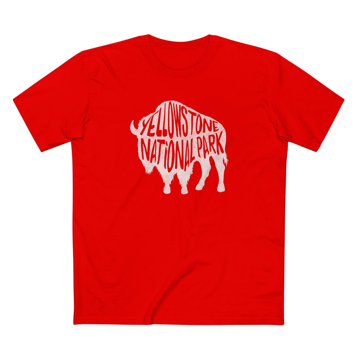 Yellowstone National Park T-Shirt - Bison in Red