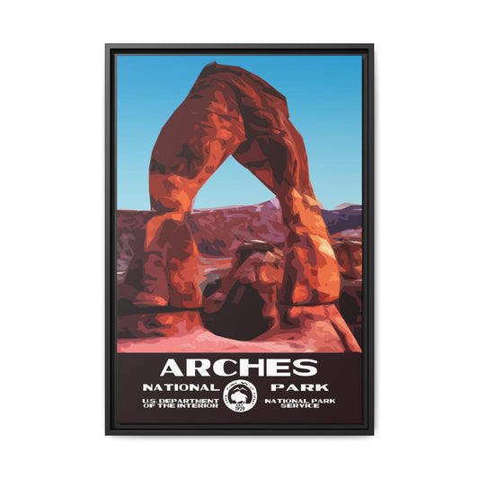 Arches National Park Framed Canvas - WPA Poster