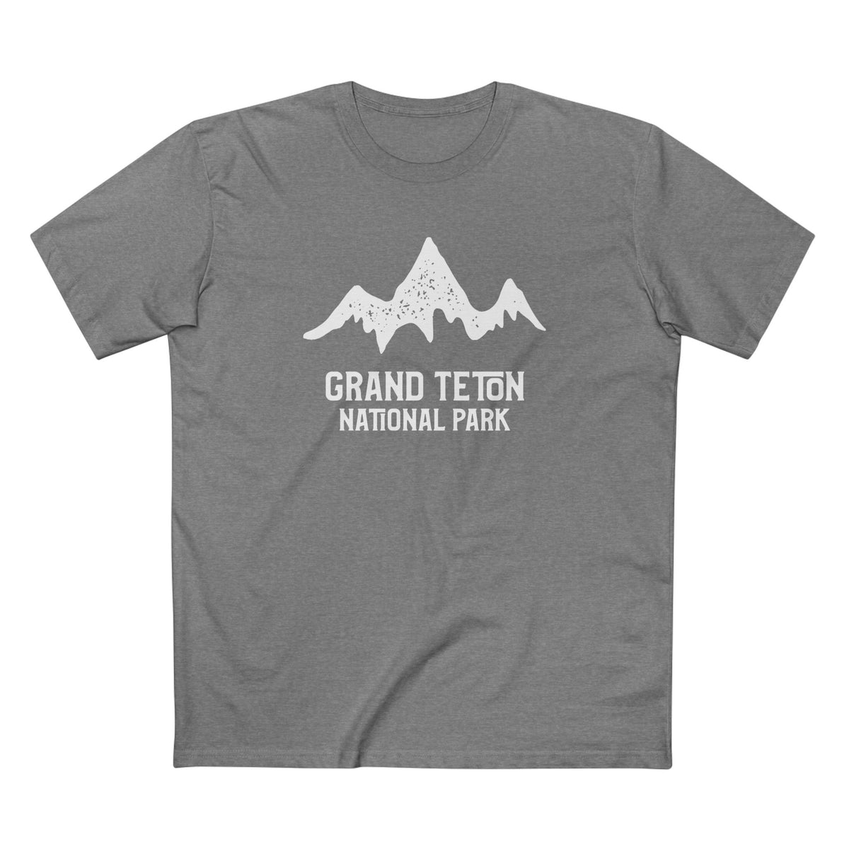 Grand Teton National Park T-Shirt - Mountain Stamp in Athletic Heather