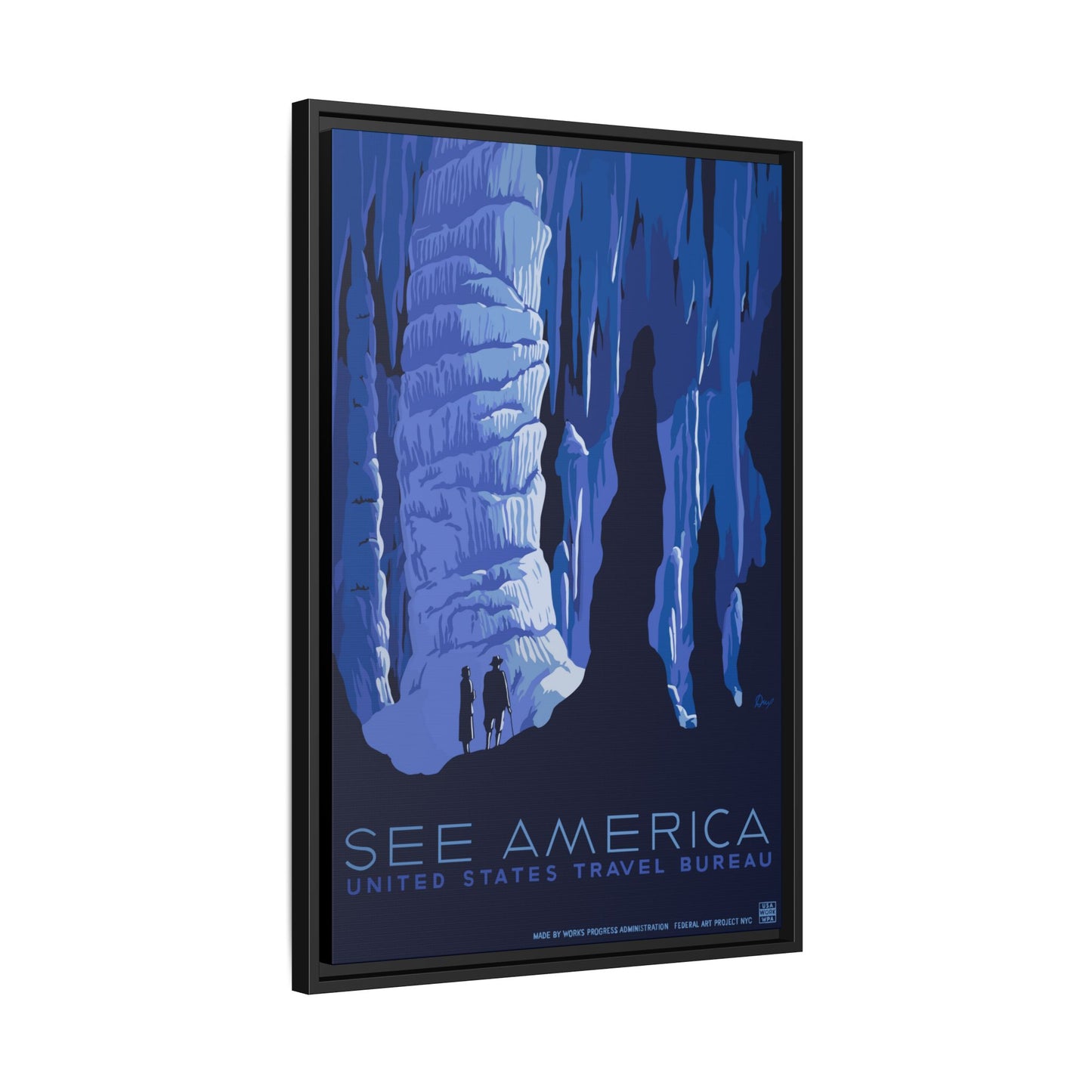 See America National Park Framed Canvas - WPA Poster