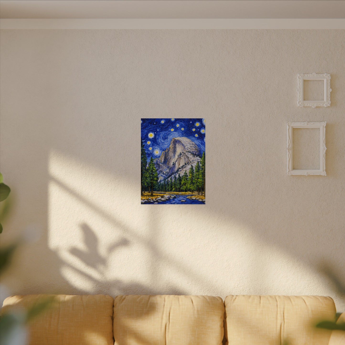 Yosemite National Park Starry Night Poster - Premium Textured Paper