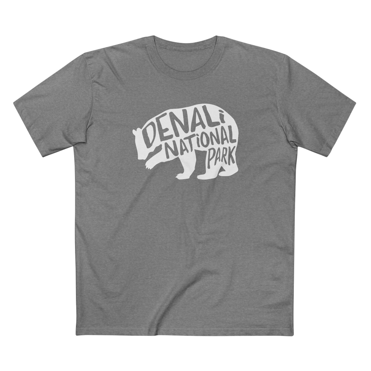 Denali National Park T-Shirt - Grizzly Bear in Athletic Heather