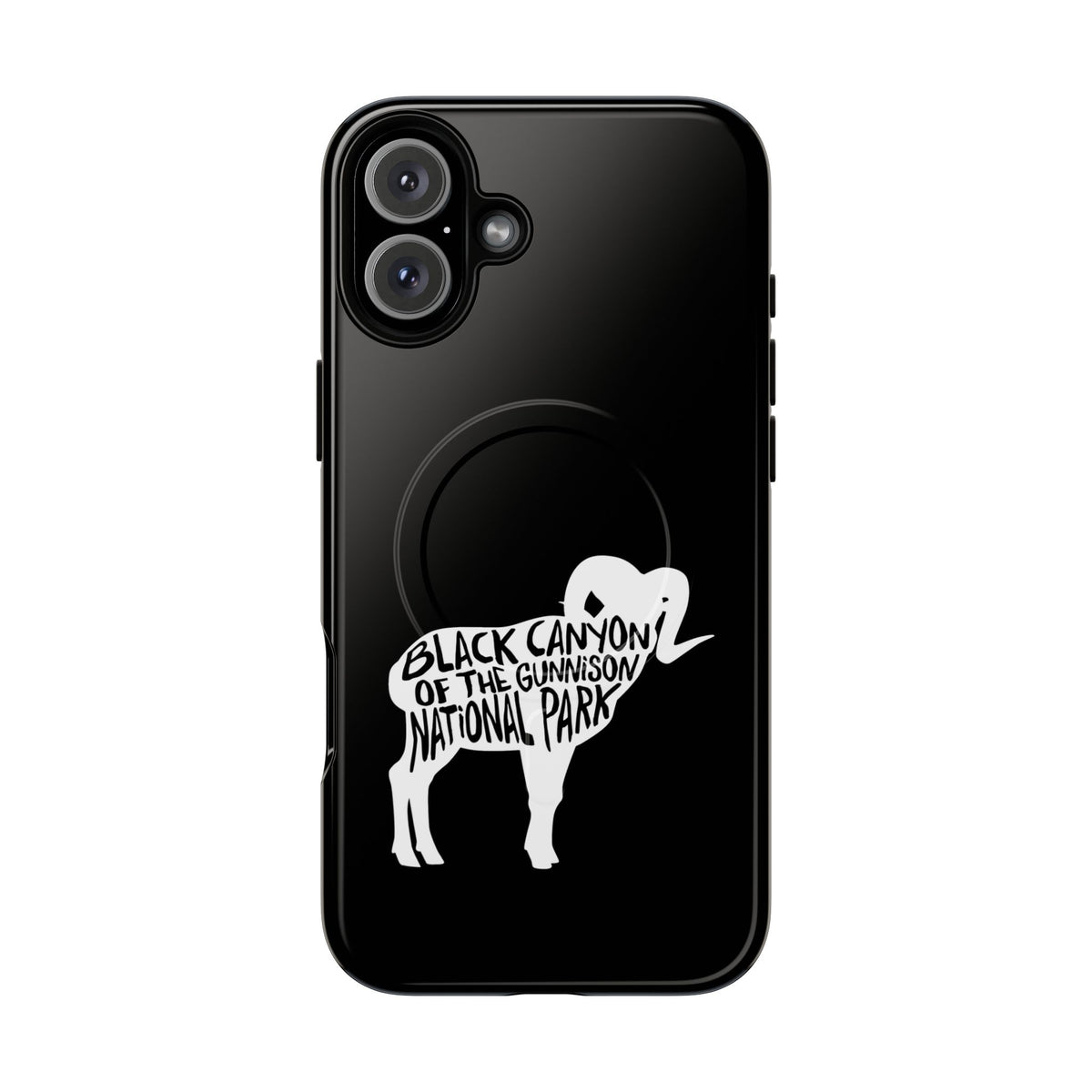Black Canyon of the Gunnison National Park iPhone Case with MagSafe - Bighorn Sheep Design