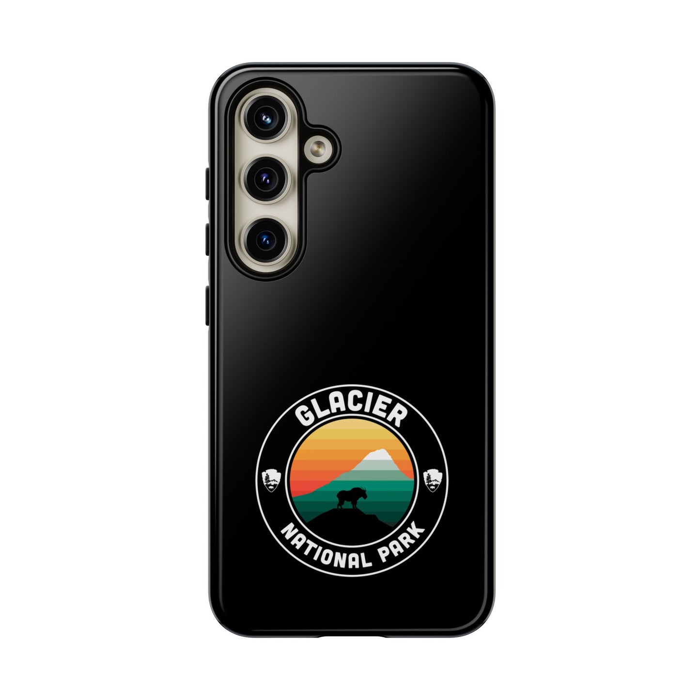 Glacier National Park Phone Case - Round Emblem Design