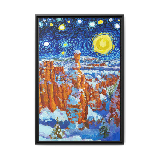 Bryce Canyon National Park Framed Canvas - The Starry Night
