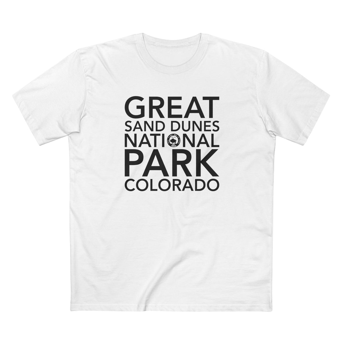 Great Sand Dunes National Park T-Shirt Block Text in White