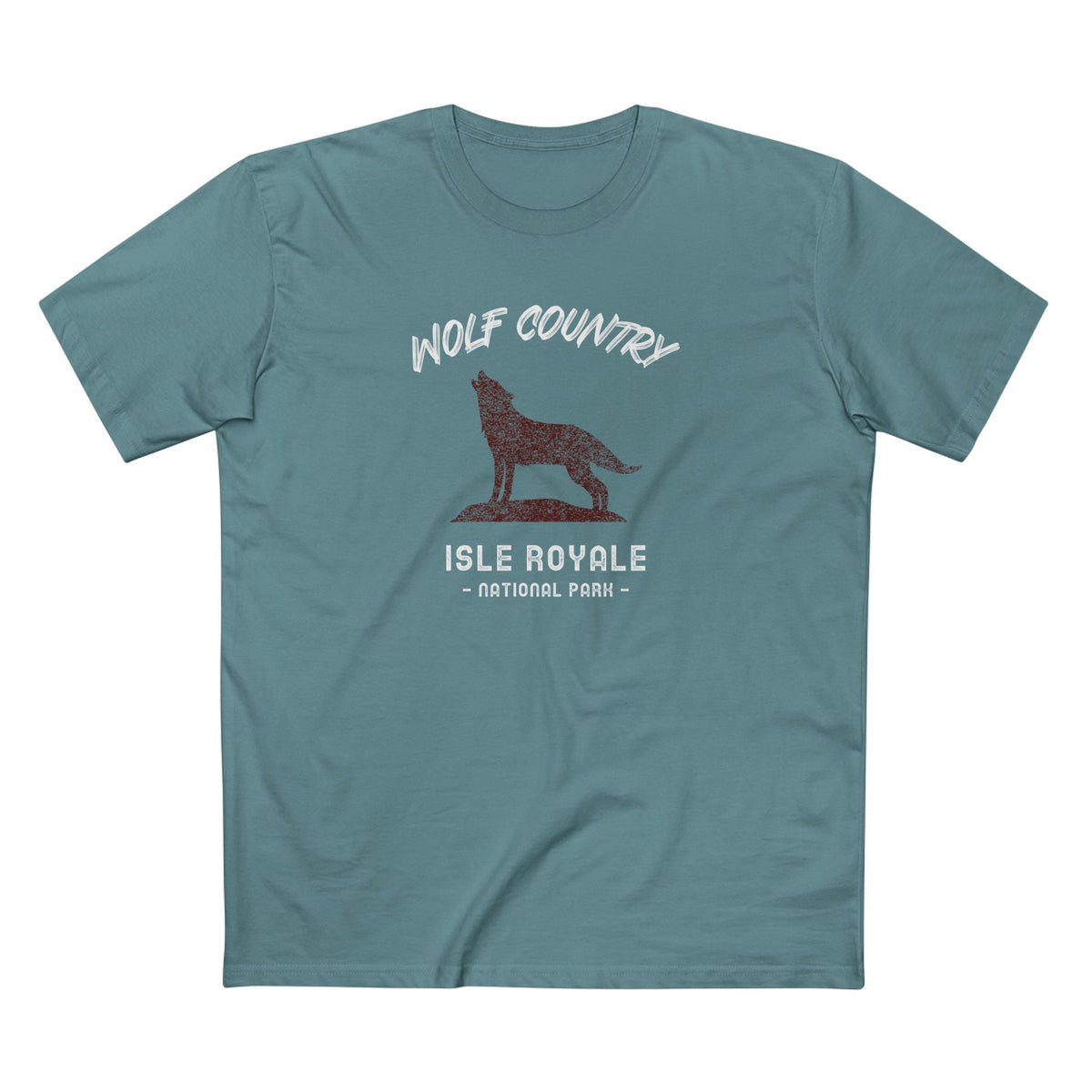 Isle Royale National Park T-Shirt - Wolf Country in Slate Blue