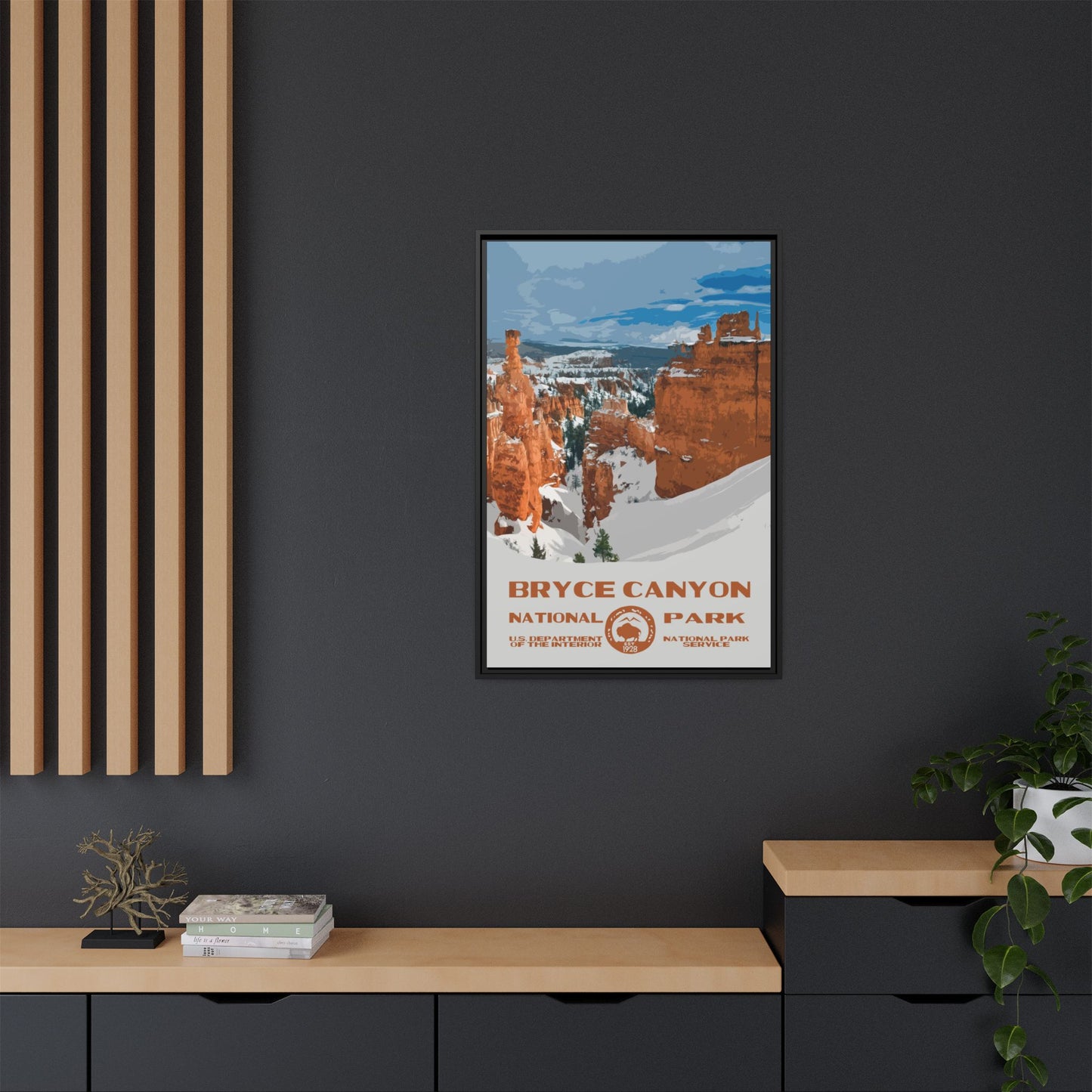 Bryce Canyon National Park Framed Canvas - WPA Poster