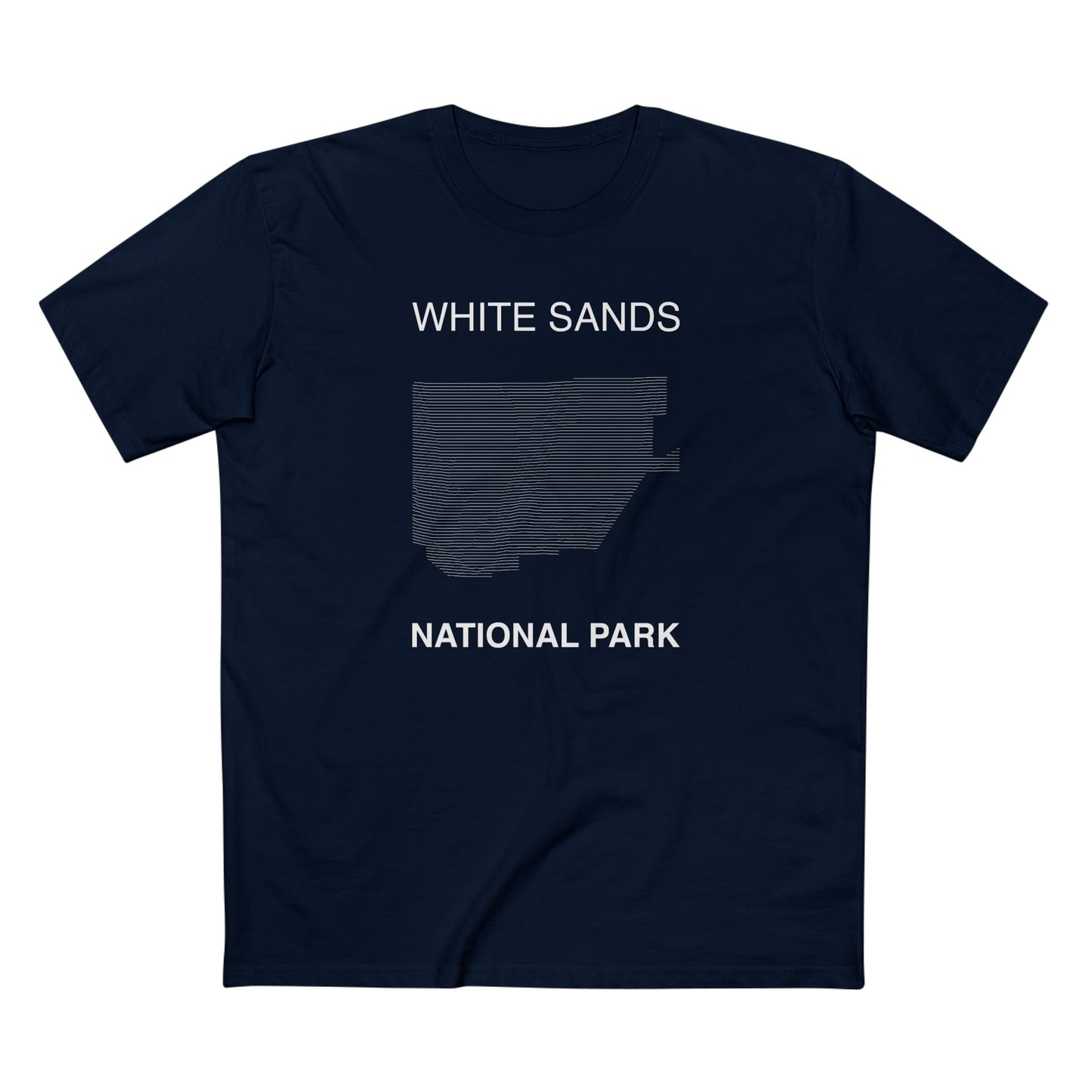 White Sands National Park T-Shirt Lines in Navy