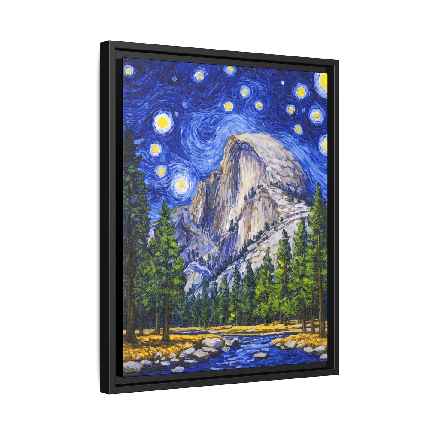 Yosemite National Park Framed Canvas - The Starry Night