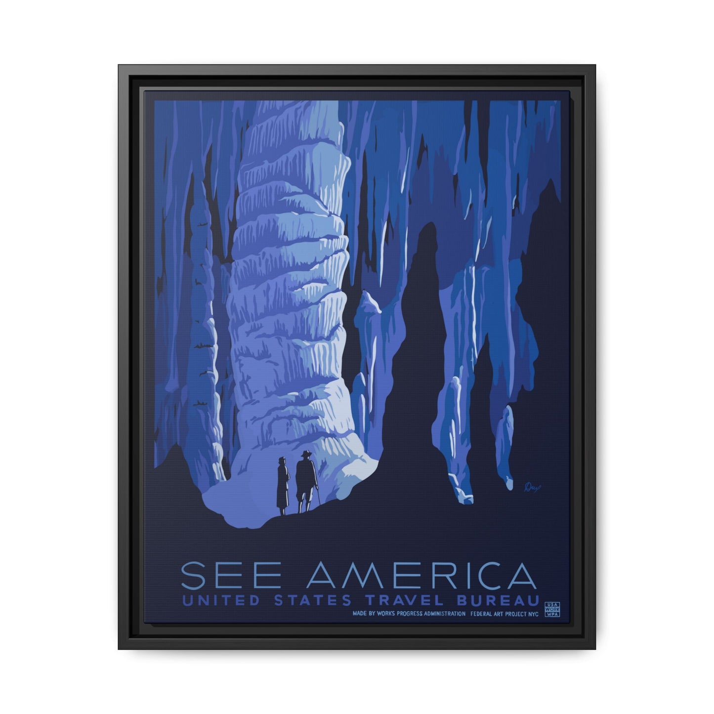 See America National Park Framed Canvas - WPA Poster