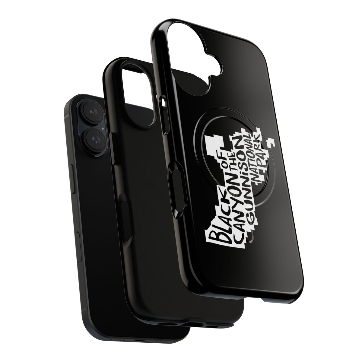 Black Canyon of the Gunnison National Park iPhone Case with MagSafe - Map Design