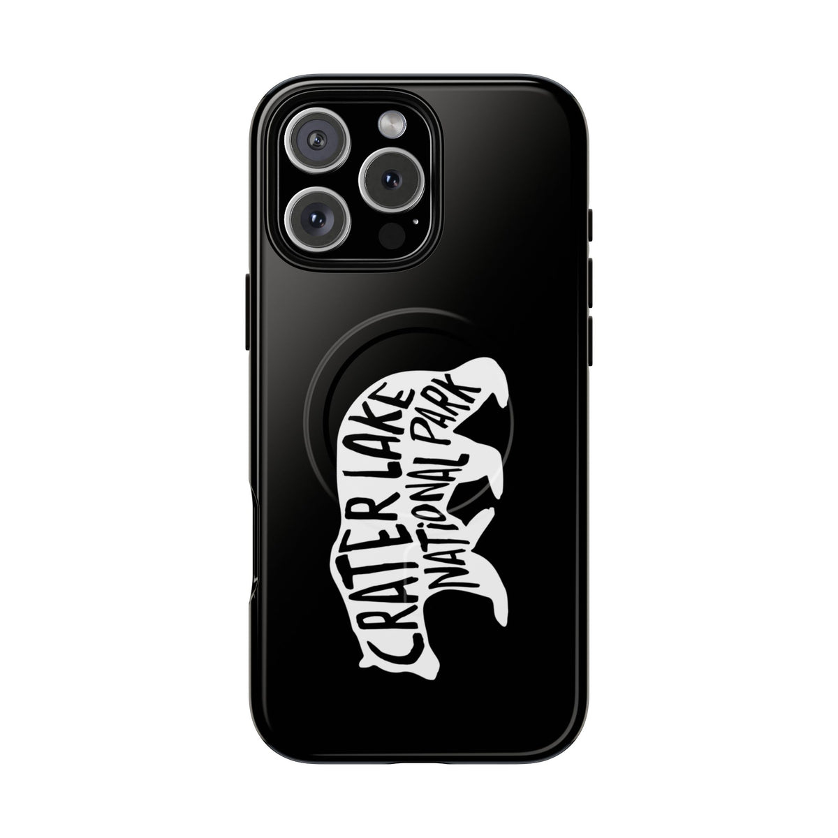 Crater Lake National Park iPhone Case with MagSafe - Black Bear Design