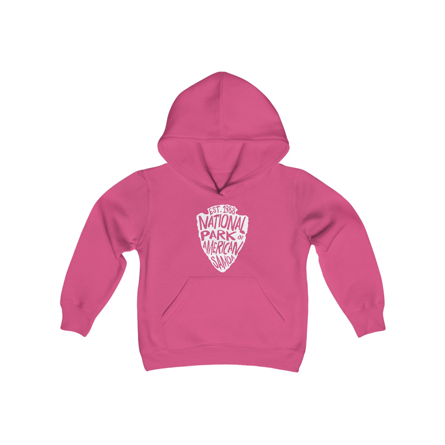 National Park of American Samoa Kids Hoodie - Arrowhead Chunky Text