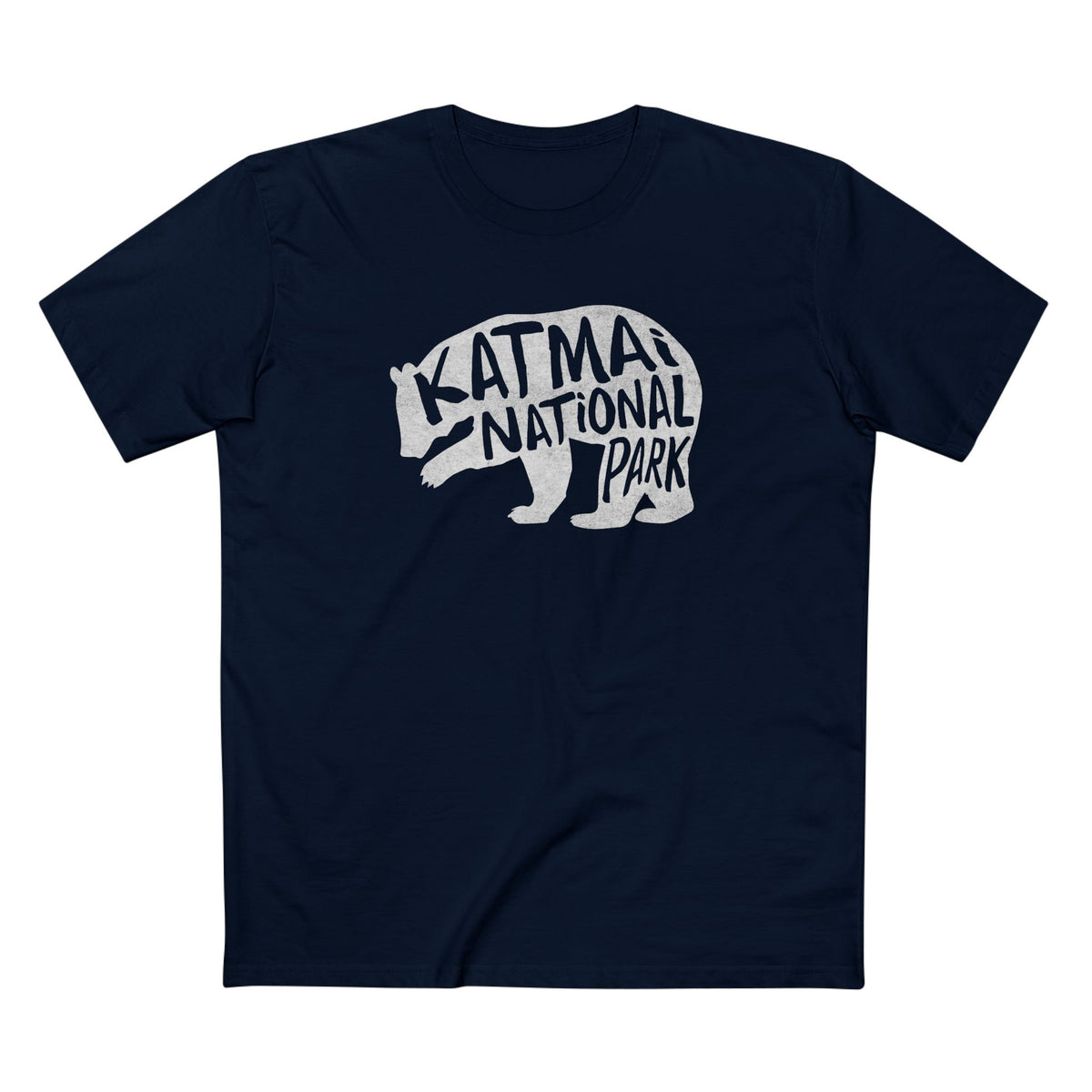 Katmai National Park T-Shirt - Grizzly Bear in Navy