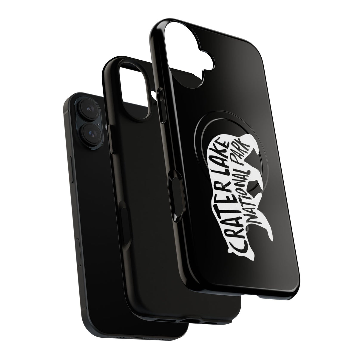 Crater Lake National Park iPhone Case with MagSafe - Black Bear Design