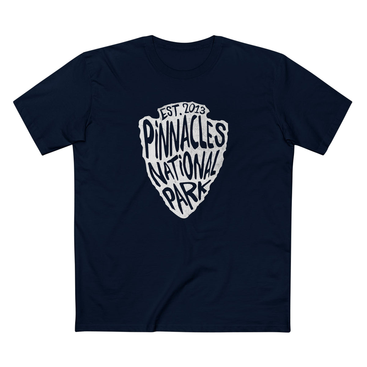 Pinnacles National Park T-Shirt - Arrowhead Design in Navy