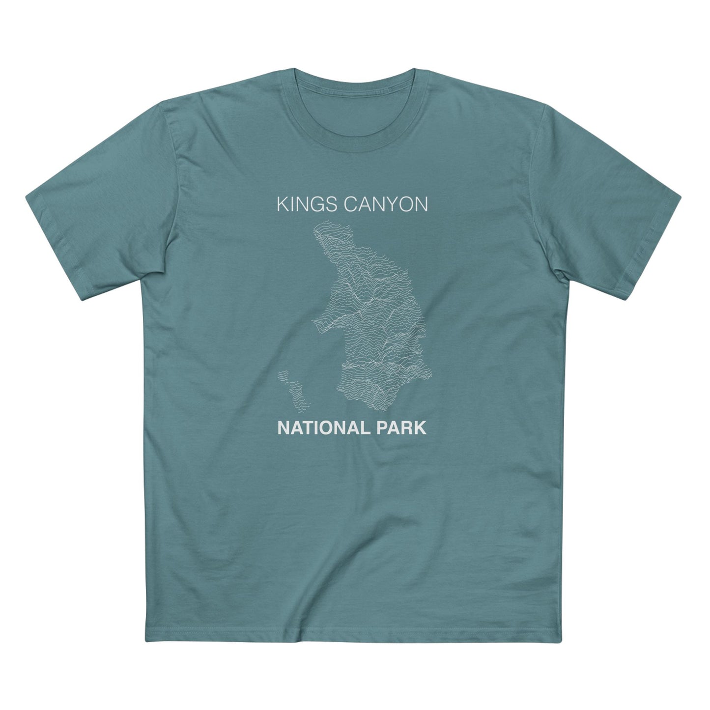 Kings Canyon National Park T-Shirt Lines in Slate Blue