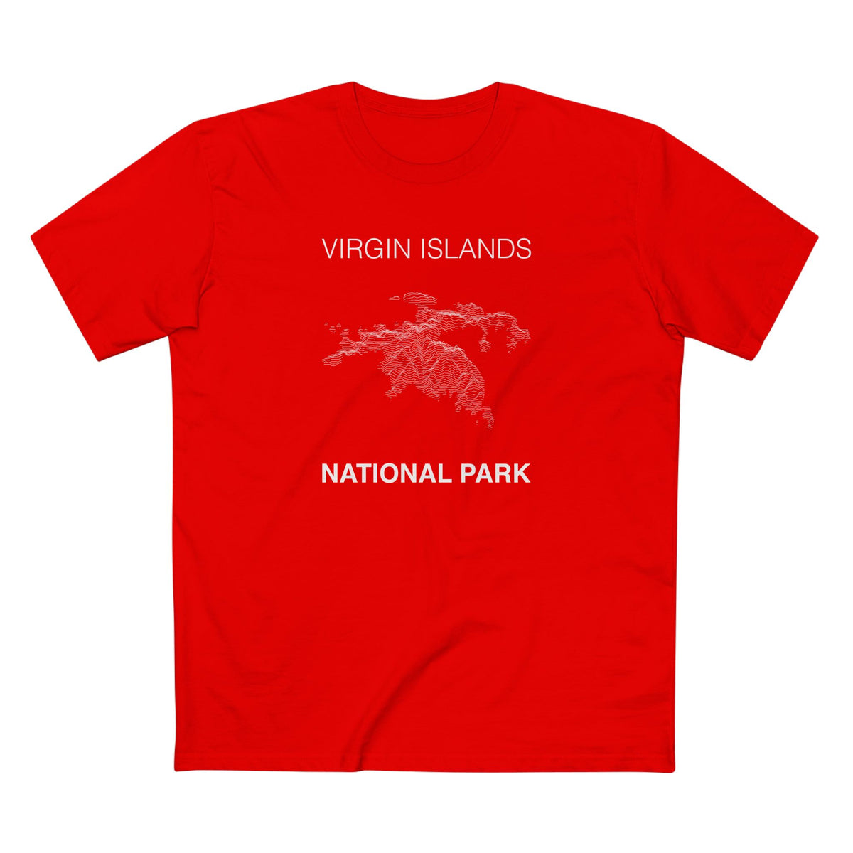 Virgin Islands National Park T-Shirt Lines in Red